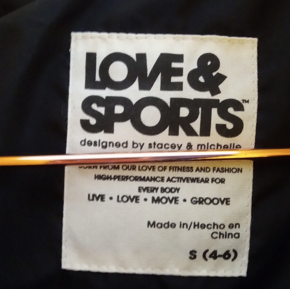 Women's Love & Sports Mulitcolor Puffer Zip Outdoor Vest sz Small 4-6 - Picture 6 of 7